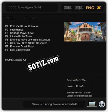 Трейнер для 末日公会 Apocalypse Guild [v1.0.8]