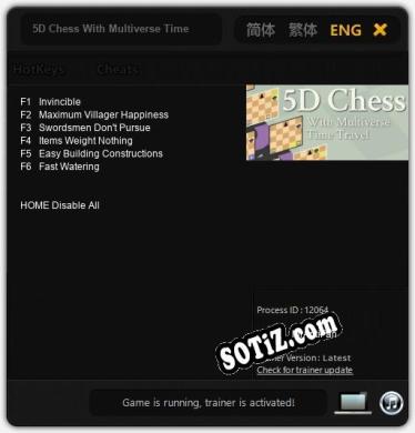 5D Chess With Multiverse Time Travel: Трейнер +6 [v1.7]