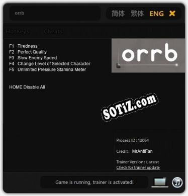 Трейнер для orrb [v1.0.9]