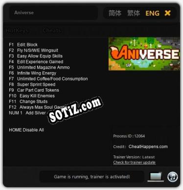 Трейнер для Aniverse [v1.0.1]