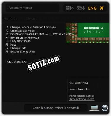 Assembly Planter: Трейнер +8 [v1.2]
