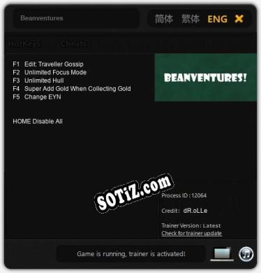 Beanventures: Трейнер +5 [v1.8]