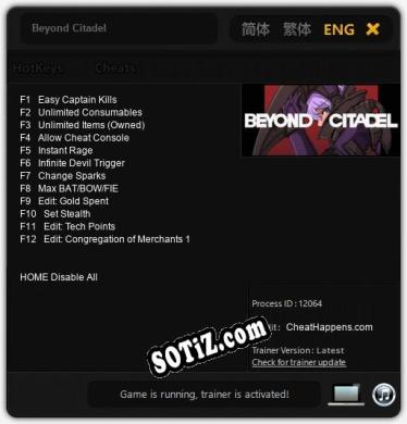 Трейнер для Beyond Citadel [v1.0.4]