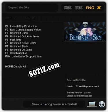 Трейнер для Beyond the Sky [v1.0.5]