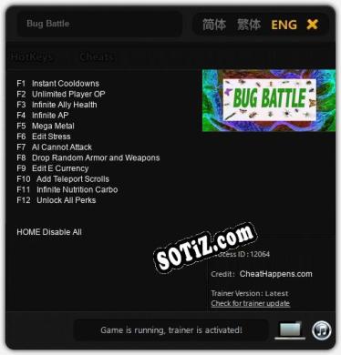 Bug Battle: ТРЕЙНЕР И ЧИТЫ (V1.0.51)