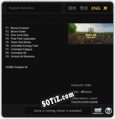 Трейнер для BugLab Simulator [v1.0.5]