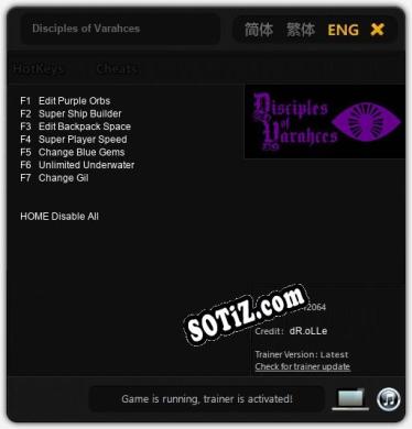 Disciples of Varahces: Трейнер +7 [v1.9]