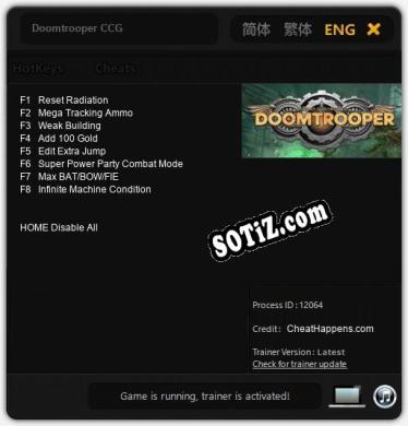 Трейнер для Doomtrooper CCG [v1.0.3]