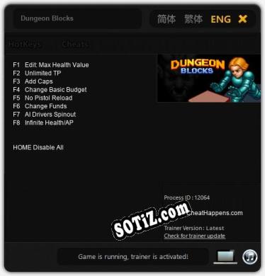 Dungeon Blocks: Читы, Трейнер +8 [CheatHappens.com]