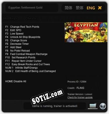 Egyptian Settlement Gold: Читы, Трейнер +14 [FLiNG]