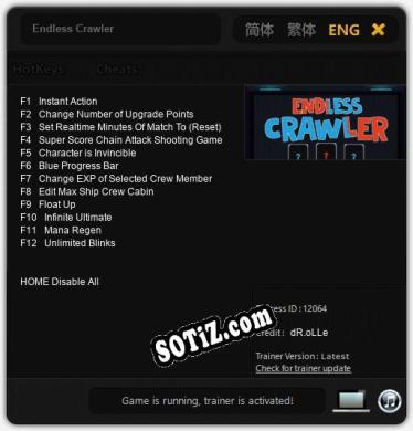 Трейнер для Endless Crawler [v1.0.2]