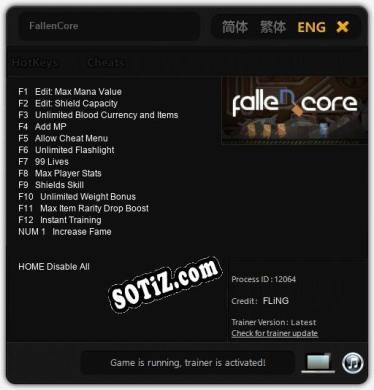 FallenCore: Читы, Трейнер +13 [FLiNG]