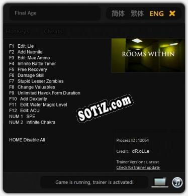 Трейнер для Final Age [v1.0.5]