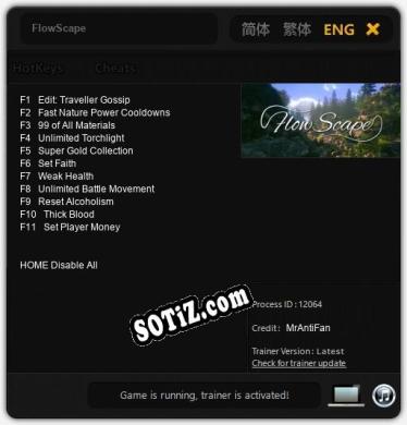 FlowScape: ТРЕЙНЕР И ЧИТЫ (V1.0.57)