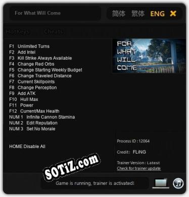 For What Will Come: ТРЕЙНЕР И ЧИТЫ (V1.0.76)