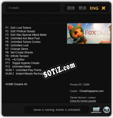 Foxtale: Трейнер +14 [v1.5]
