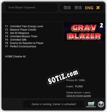 Трейнер для Grav Blazer Squared [v1.0.2]