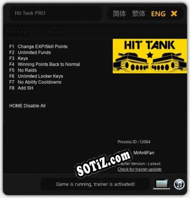 Hit Tank PRO: Читы, Трейнер +8 [MrAntiFan]
