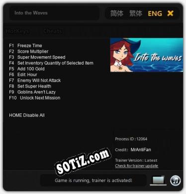 Трейнер для Into the Waves [v1.0.7]