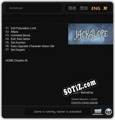 Jackalope: Читы, Трейнер +7 [MrAntiFan]