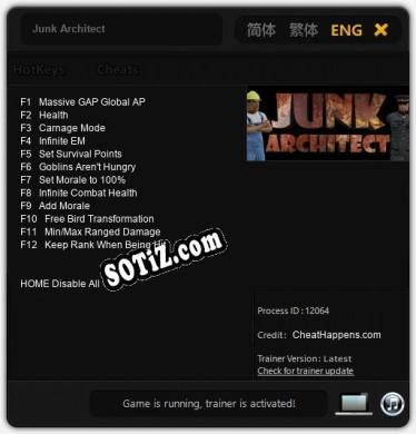 Junk Architect: ТРЕЙНЕР И ЧИТЫ (V1.0.84)