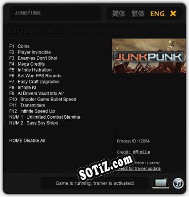 JUNKPUNK: Трейнер +14 [v1.1]