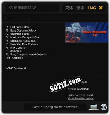 KAIJU MONSTER VR: Трейнер +10 [v1.1]