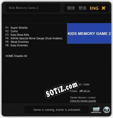 Kids Memory Game 2: Трейнер +6 [v1.3]