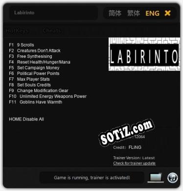 Labirinto: ТРЕЙНЕР И ЧИТЫ (V1.0.17)