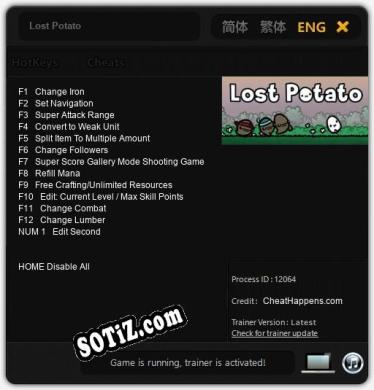 Трейнер для Lost Potato [v1.0.5]