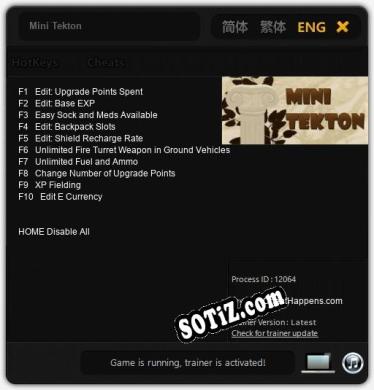 Mini Tekton: Трейнер +10 [v1.3]