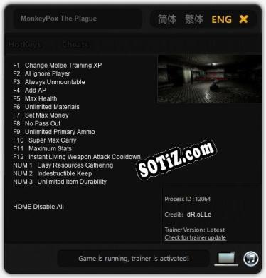 MonkeyPox The Plague: Трейнер +15 [v1.6]