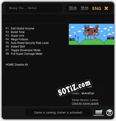 Трейнер для Nessy The ... Robot [v1.0.5]