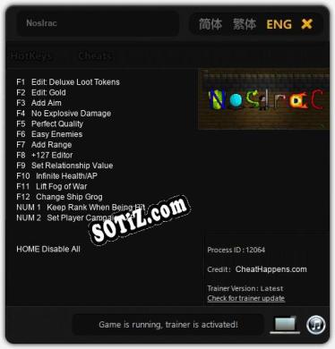 Noslrac: Трейнер +14 [v1.2]