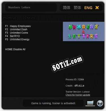 Трейнер для Numbers  Letters [v1.0.7]