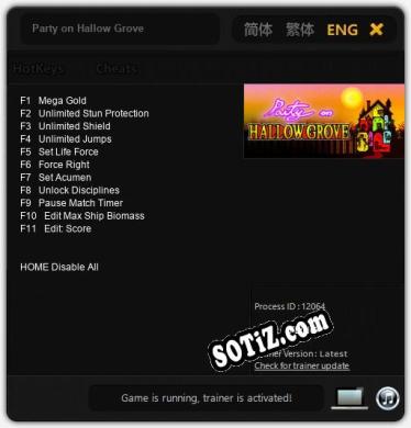 Party on Hallow Grove: ТРЕЙНЕР И ЧИТЫ (V1.0.25)