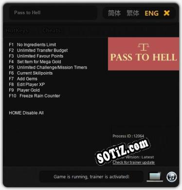 Pass to Hell: ТРЕЙНЕР И ЧИТЫ (V1.0.35)