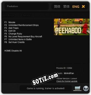 Peekaboo: Трейнер +8 [v1.6]