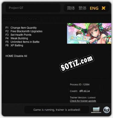 Project QT: Трейнер +6 [v1.4]