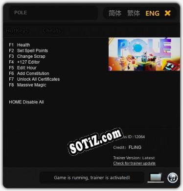POLE: ТРЕЙНЕР И ЧИТЫ (V1.0.27)