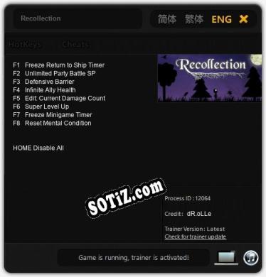 Recollection: Трейнер +8 [v1.8]