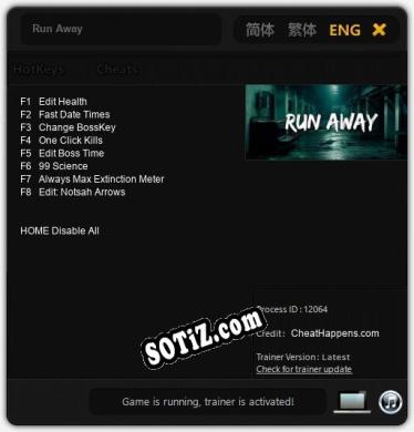 Трейнер для Run Away [v1.0.8]