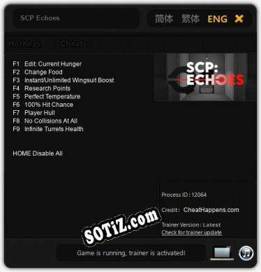 Трейнер для SCP Echoes [v1.0.8]