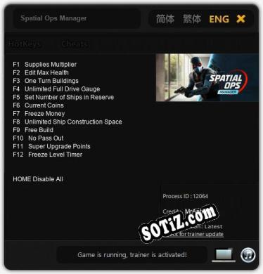 Spatial Ops Manager: Читы, Трейнер +12 [MrAntiFan]