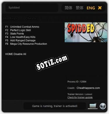 Spidded: ТРЕЙНЕР И ЧИТЫ (V1.0.93)