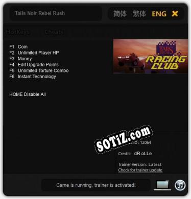 Tails Noir Rebel Rush: Читы, Трейнер +6 [dR.oLLe]