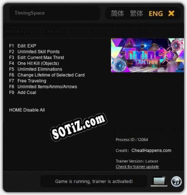 TimingSpace: Трейнер +9 [v1.1]