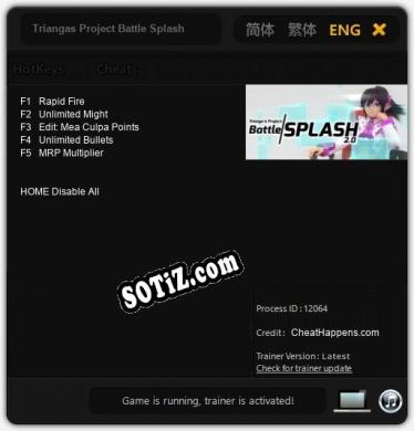 Трейнер для Triangas Project Battle Splash 2.0 [v1.0.5]