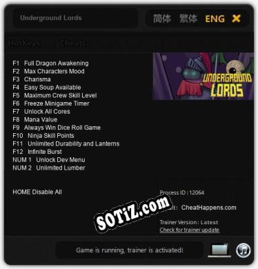 Underground Lords: Читы, Трейнер +14 [CheatHappens.com]