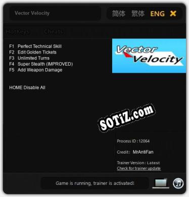 Vector Velocity: Читы, Трейнер +5 [MrAntiFan]